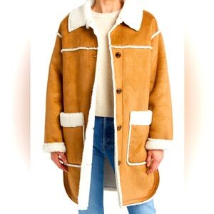 UGG Takara Fleece Coat (Chestnut) - NEVER WORN - No Tags